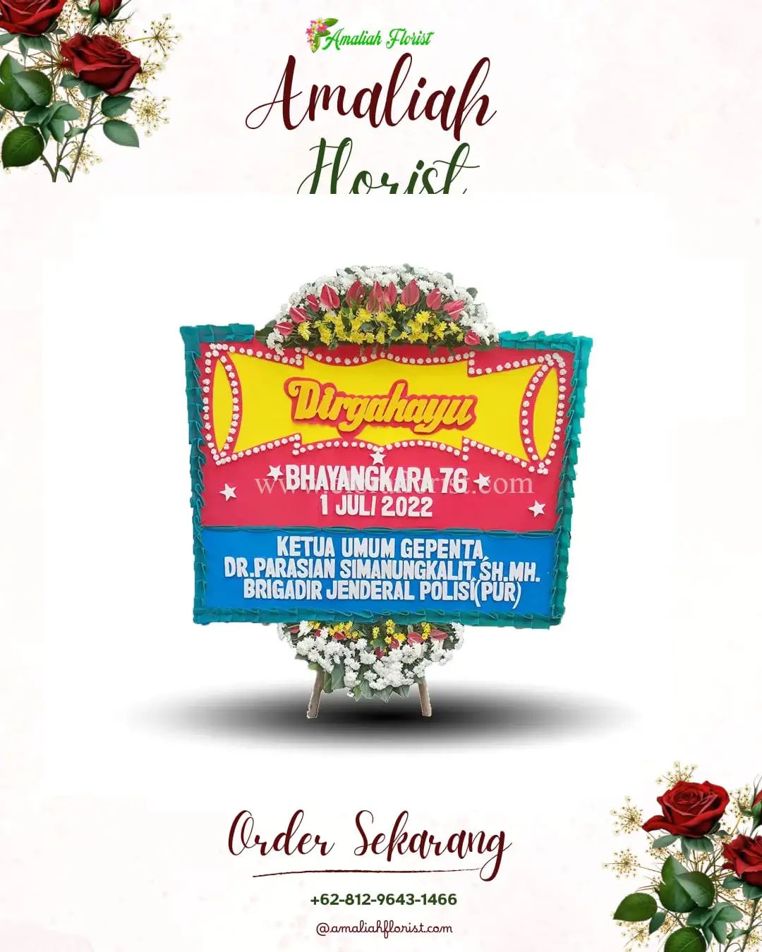 Papan Bunga HUT Ulang Tahun Tugumulyo